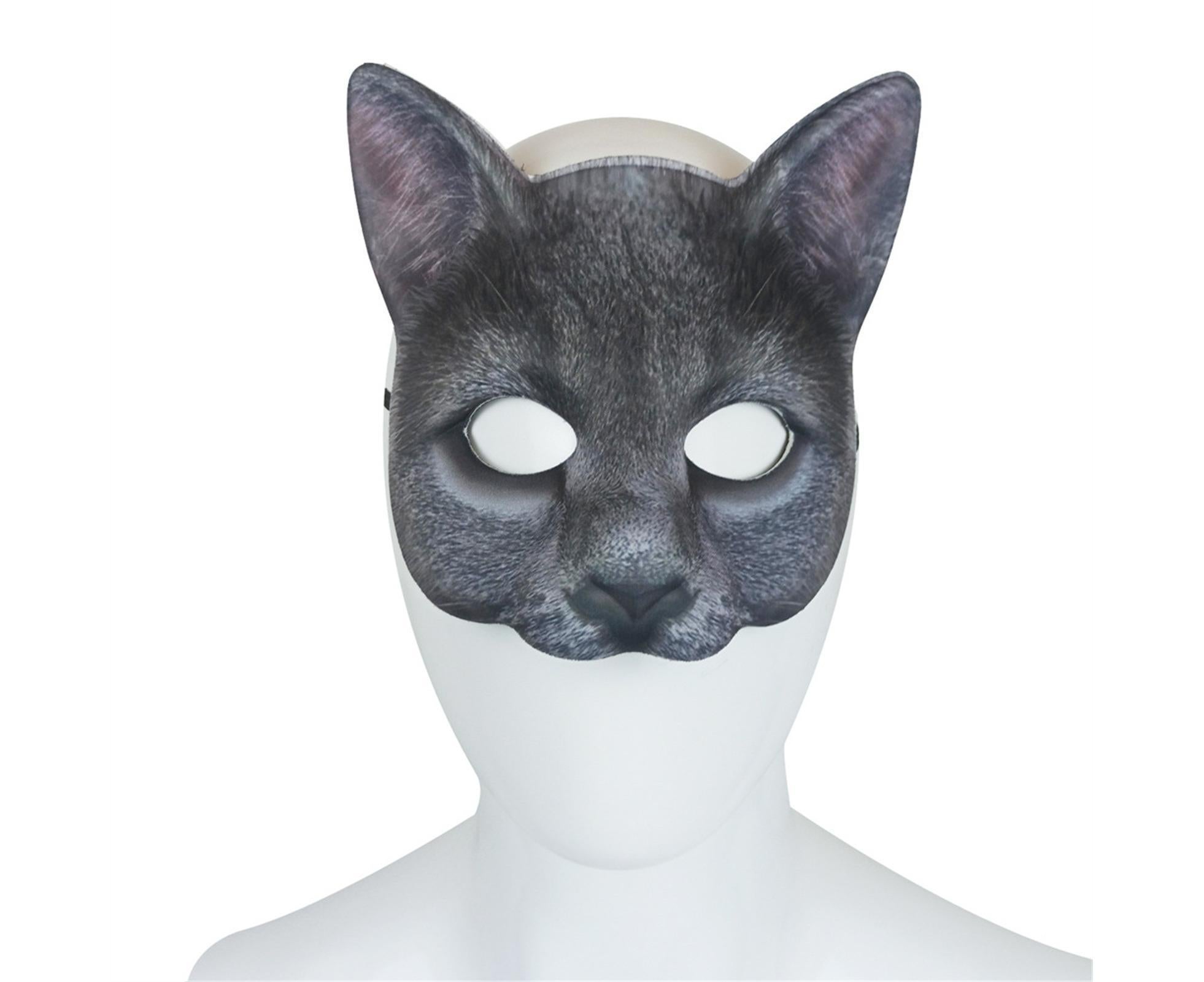 Cat Mask Animal Half Face Mask Costume Masquerade Party Decor Halloween Novelty Costume Party - Image 3