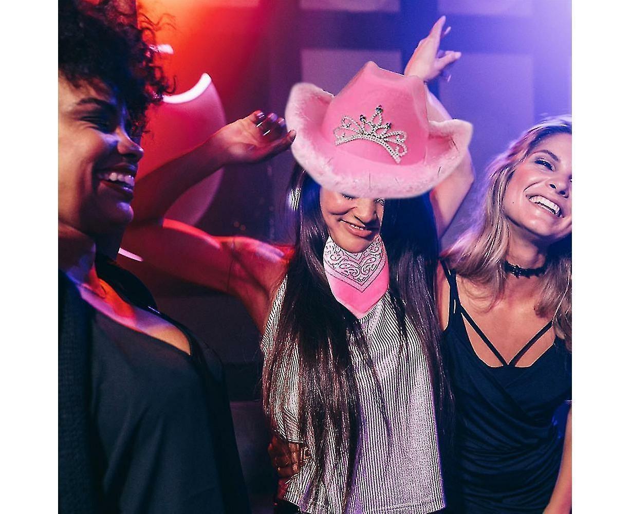 Cowboy Hats Western Cowgirl Hat Bandanna Glasses Unisex Cowboy Hat Halloween Costume Cosplay Dress - Image 3