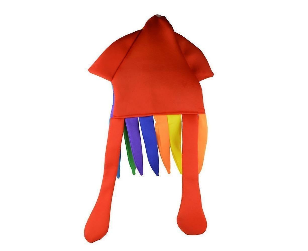 Cute Rainbow Squid Hat Funny Creative Octopus Headdress Halloween Party Hat - Image 4