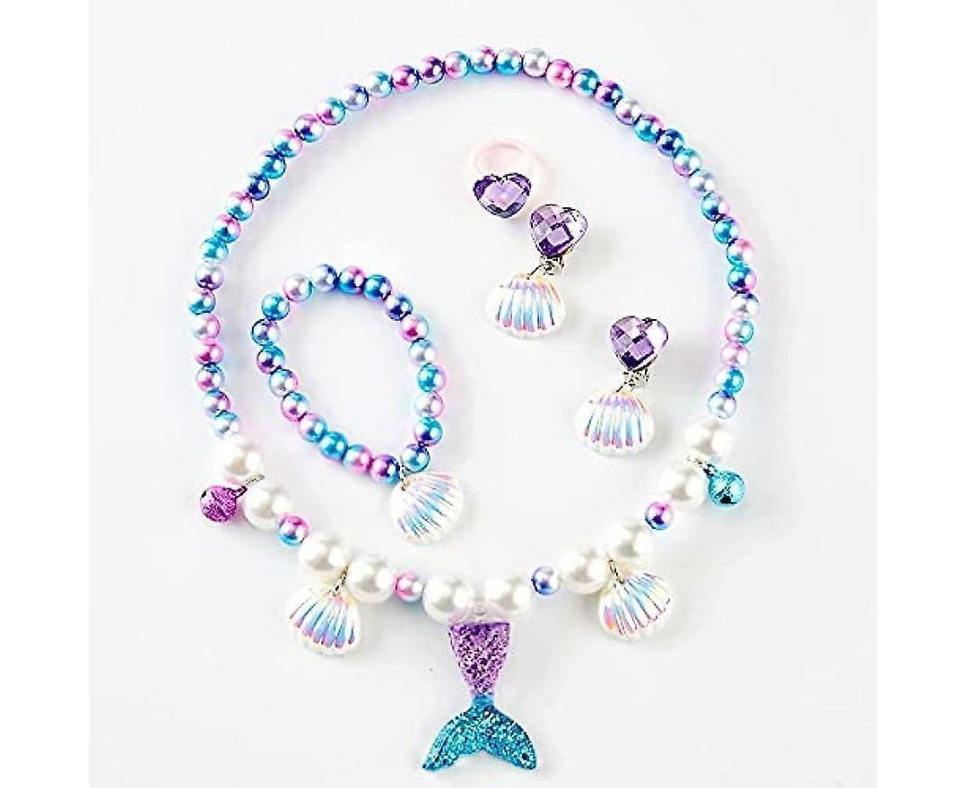 Girls Princess Dress Up Set Costume Babies Tiara Necklace Halloween Party Supplies - Image 2