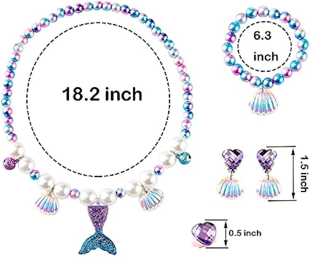 Girls Princess Dress Up Set Costume Babies Tiara Necklace Halloween Party Supplies - Image 3