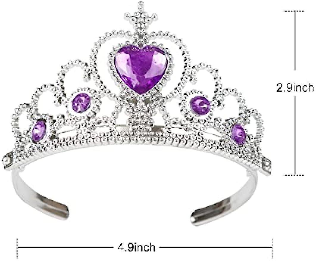 Girls Princess Dress Up Set Costume Babies Tiara Necklace Halloween Party Supplies - Image 4