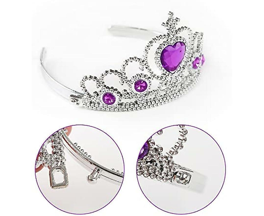 Girls Princess Dress Up Set Costume Babies Tiara Necklace Halloween Party Supplies - Image 5