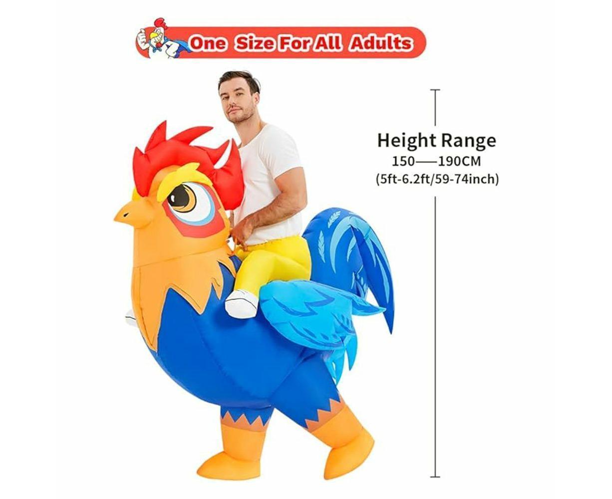 Halloween Inflatable Rooster Costume, Funny Cosplay Halloween Costume for Men Women Birthday Christmas, Suitable for Height 150-190cm - Image 2