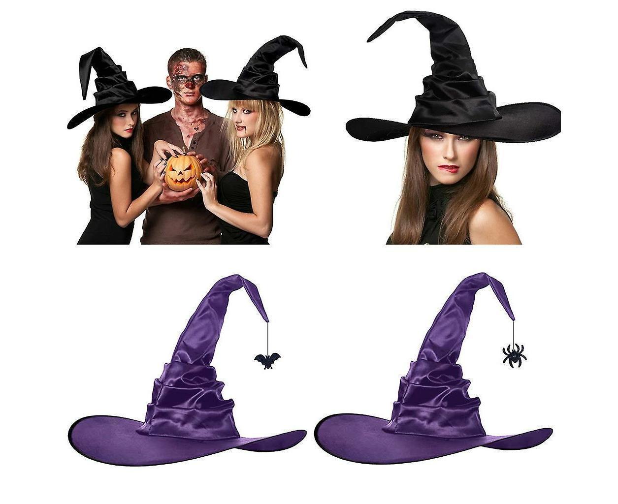 Halloween Party Felt Witch Hats Party Wide Brim Pointed Hat Accessory - Image 3