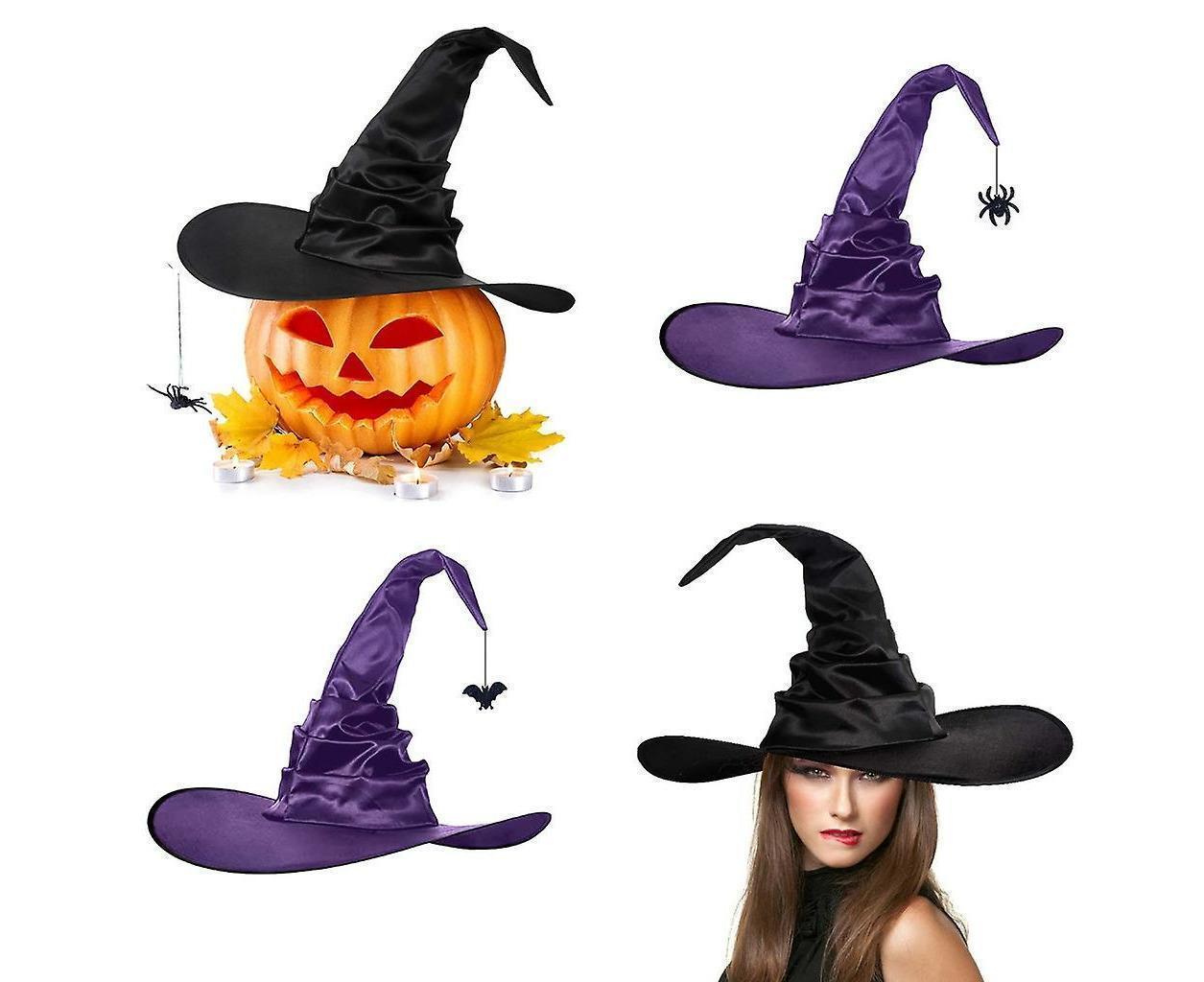 Halloween Party Felt Witch Hats Party Wide Brim Pointed Hat Accessory - Image 4