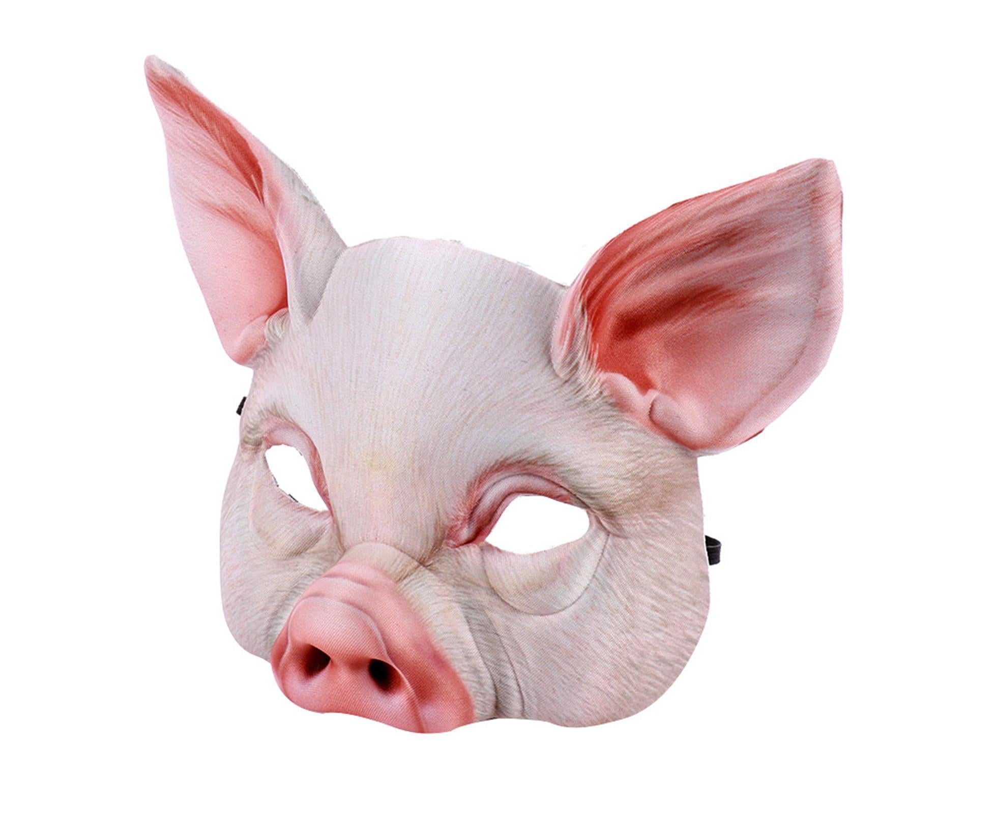 Halloween Pig Mask Animal Mask Realistic Cosplay Costume Mask for Halloween Themed Party Accessory - Image 1