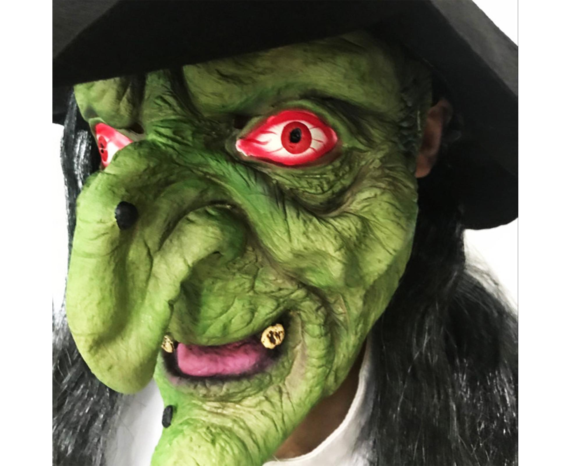 Halloween Witch Cosplay Headgear Cosplay Creepy Scary Masquerade Witch Masks for Home Party Decoration - Image 3