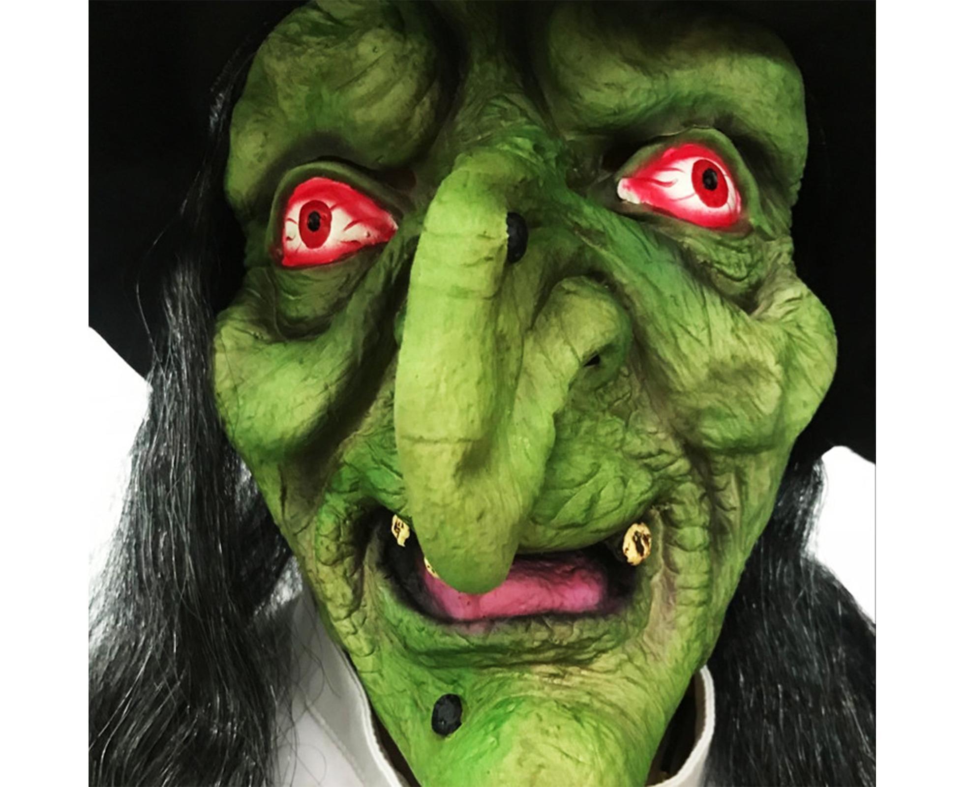 Halloween Witch Cosplay Headgear Cosplay Creepy Scary Masquerade Witch Masks for Home Party Decoration - Image 7