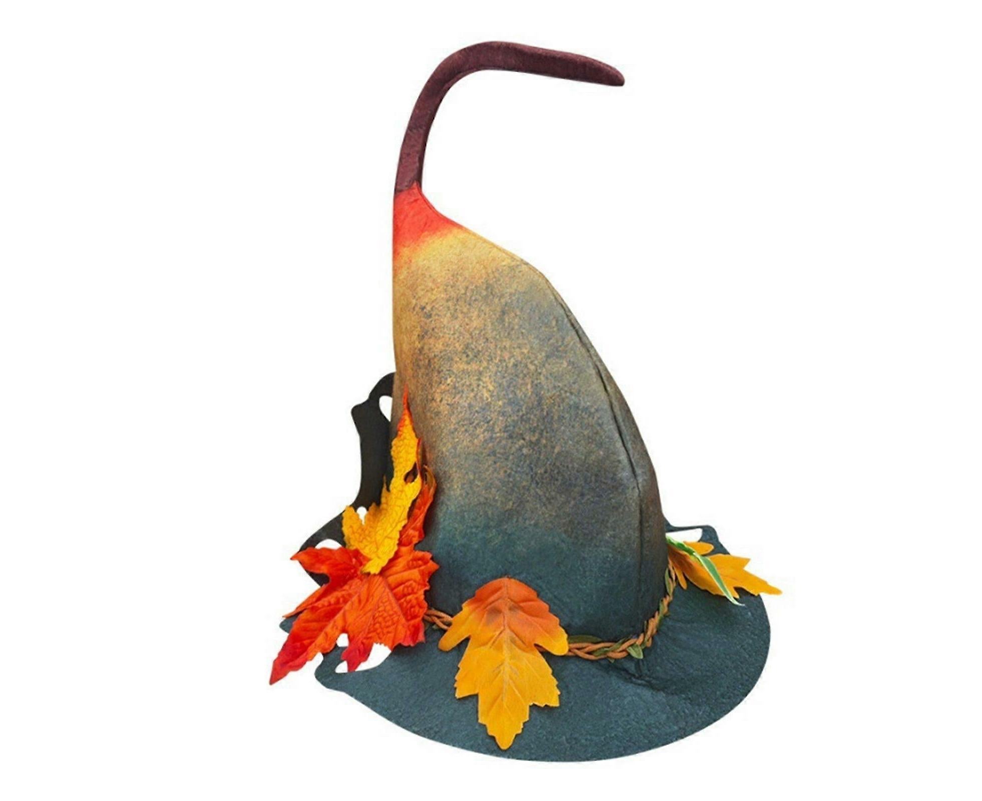 Halloween Witch Hat Halloween Party Magics Hat Felts Hat Maple Leaf Hat - Image 1