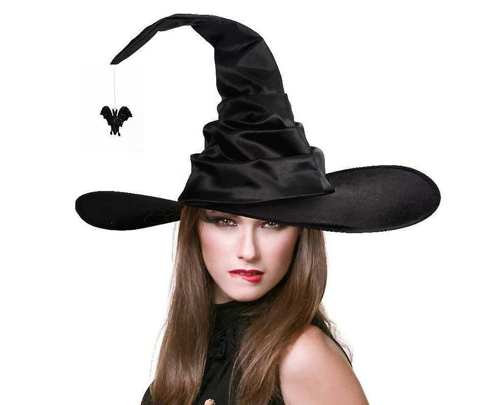 Hallowmas Halloween Pleated Witch Hat Party Witch Hat Black Witch Hat(1pcs, Black) - Image 5