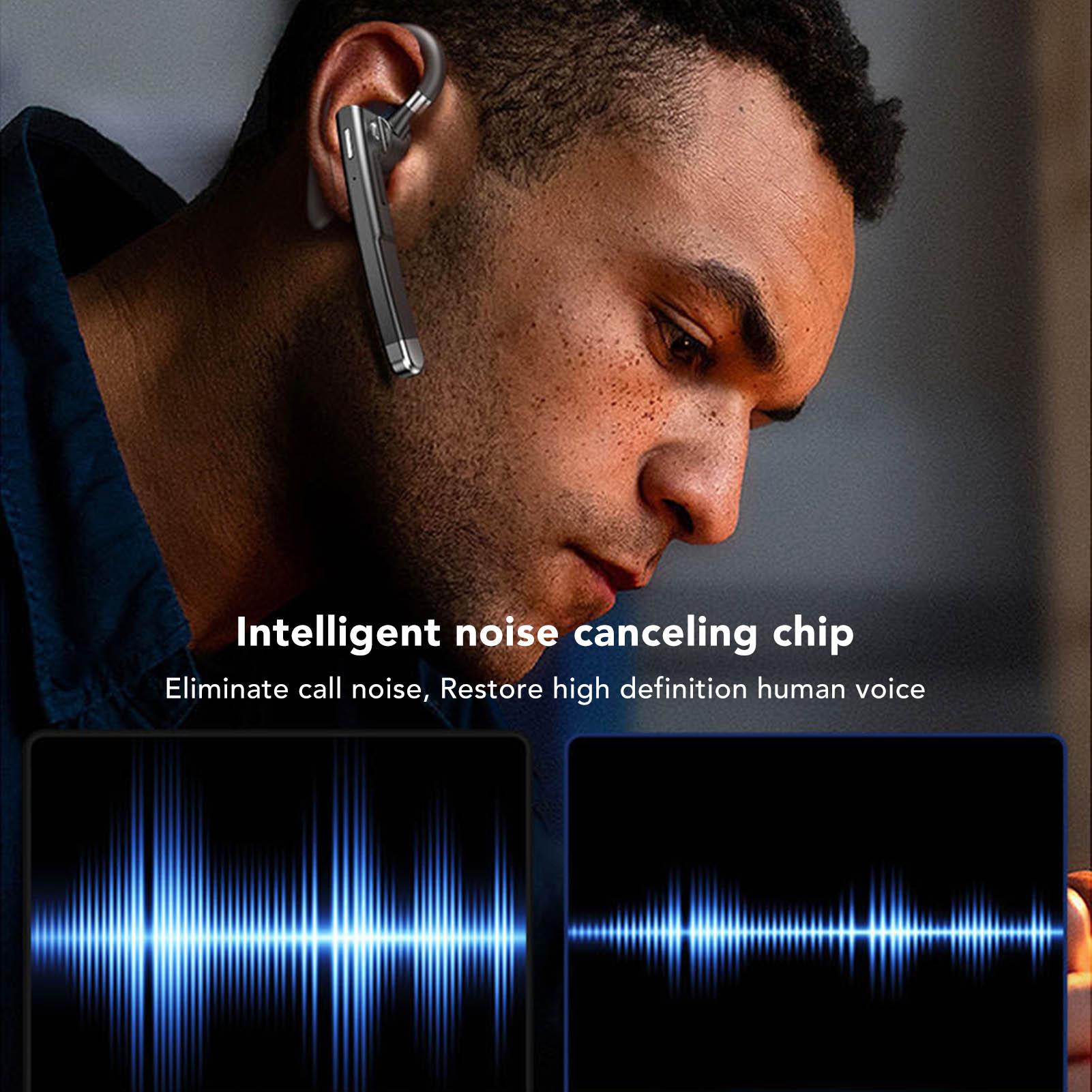 Bluetooth Earpiece Noise Canceling Waterproof Digital Power Display Wireless Headset with Charging Case for Driving - Image 7
