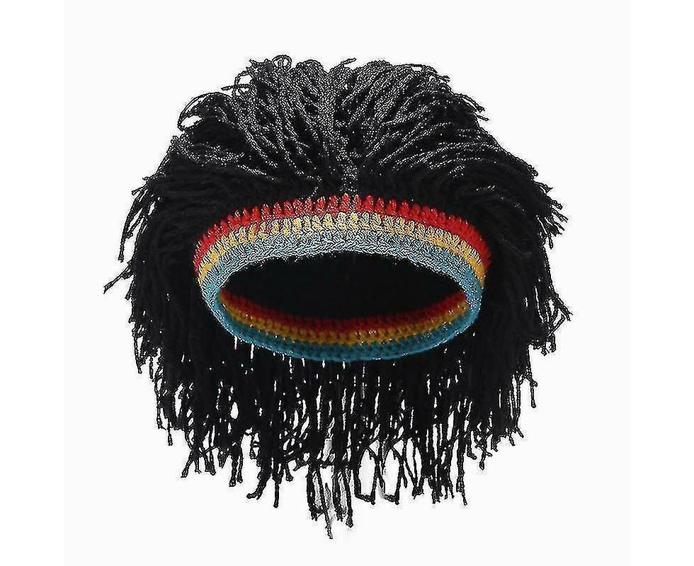 Rasta Wig Beanie Caps For Men Handmade Crochet Winter Warm Hat Gorros Halloween Holiday Birthday Gifts Funny Party Balaclava - Image 2