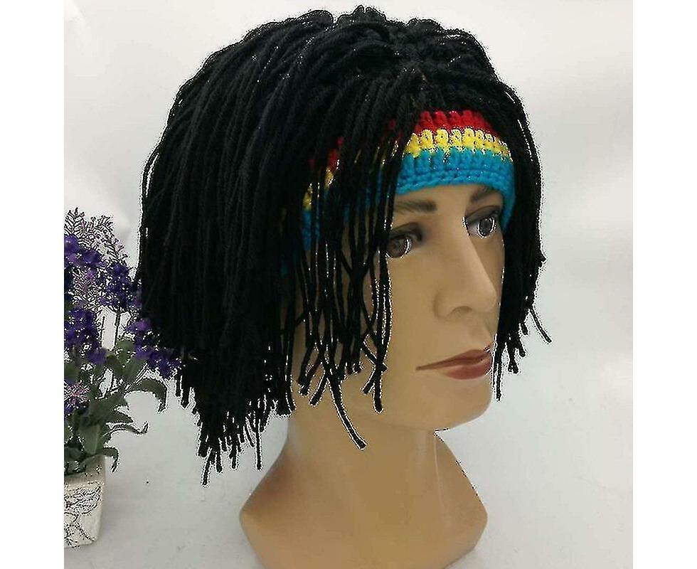 Rasta Wig Beanie Caps For Men Handmade Crochet Winter Warm Hat Gorros Halloween Holiday Birthday Gifts Funny Party Balaclava - Image 3