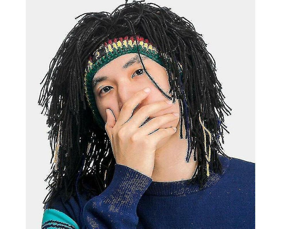 Rasta Wig Beanie Caps For Men Handmade Crochet Winter Warm Hat Gorros Halloween Holiday Birthday Gifts Funny Party Balaclava - Image 4