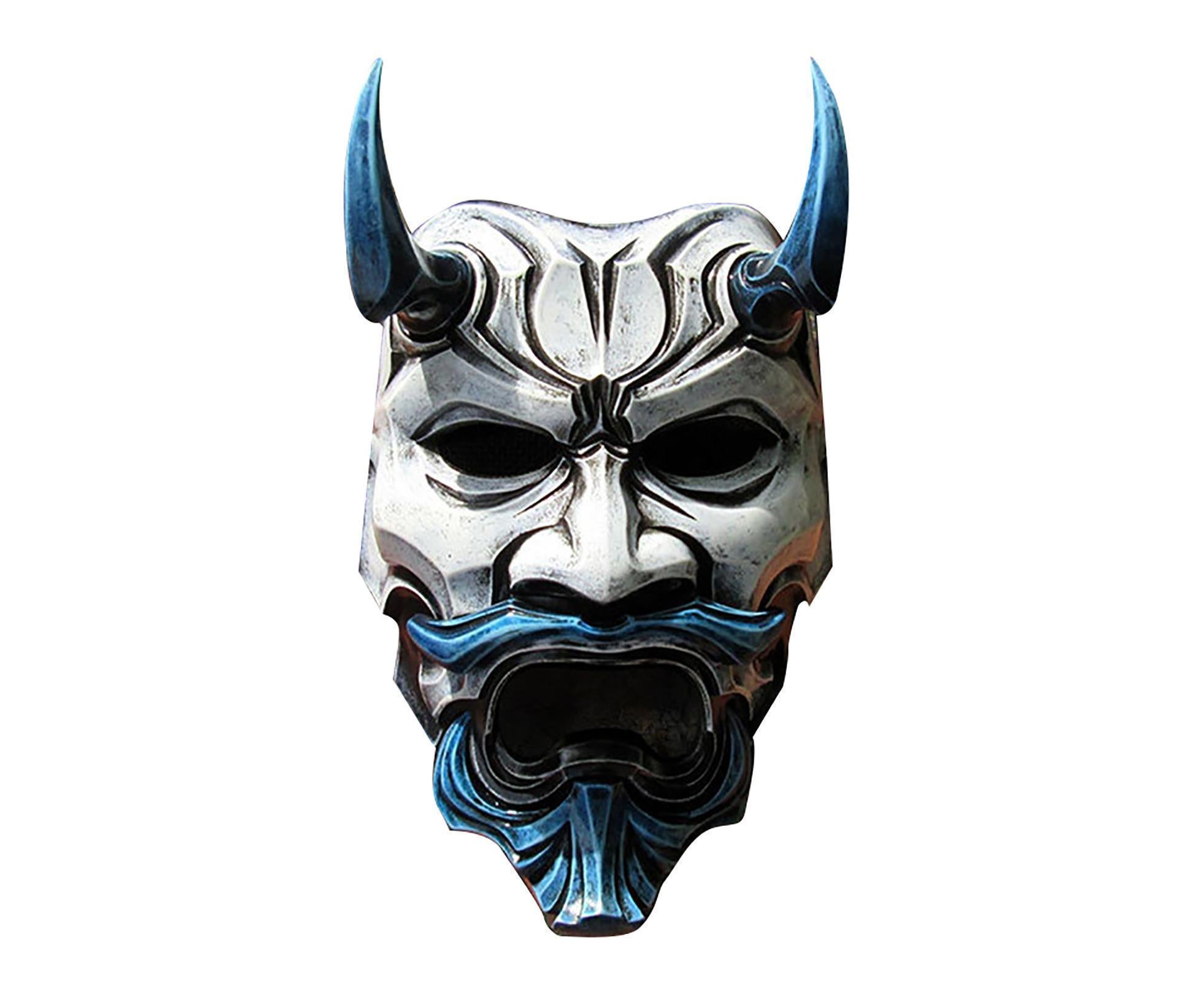 Samurai Uncle Oni Latex Mask Halloween Cosplay Props Horror Theme Decoration Toys for Uncle Oni Mask Latex - Image 3