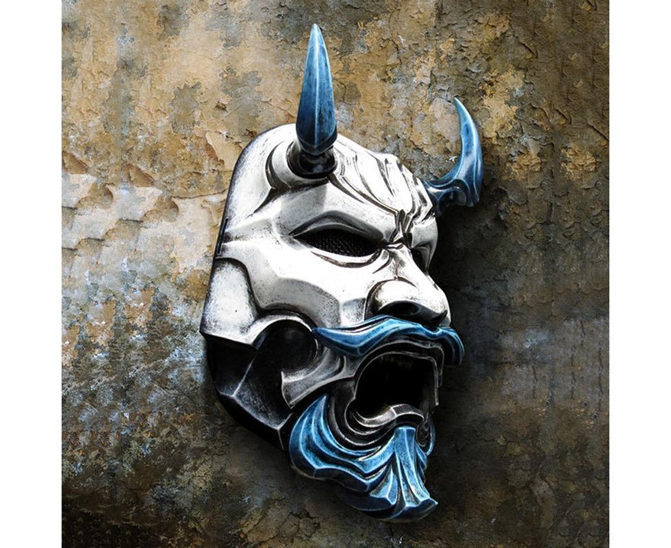 Samurai Uncle Oni Latex Mask Halloween Cosplay Props Horror Theme Decoration Toys for Uncle Oni Mask Latex - Image 4