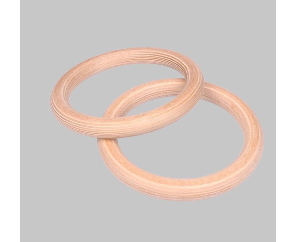 2 pcs Wood Gymnastic Rings - Olympic Gym Rings with Adjustable Straps, Heavy Duty Gym Equipment for Home Gym, Train Workout, Strength Training 28mm - Image 5
