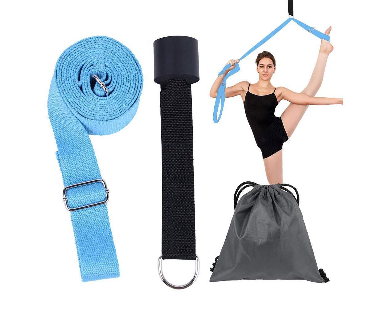 Adjustable Leg Stretcher, Door Flexibility Stretching Leg Strap,Great for Ballet Cheer Dance Gymnastics or Any Sport Leg Stretcher Door - Lake blue - Image 1