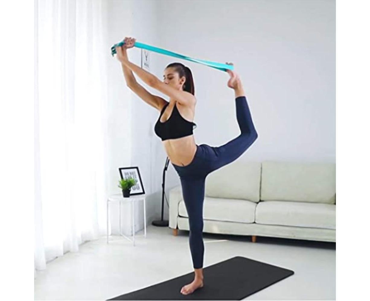 Adjustable Leg Stretcher, Door Flexibility Stretching Leg Strap,Great for Ballet Cheer Dance Gymnastics or Any Sport Leg Stretcher Door - Lake blue - Image 3