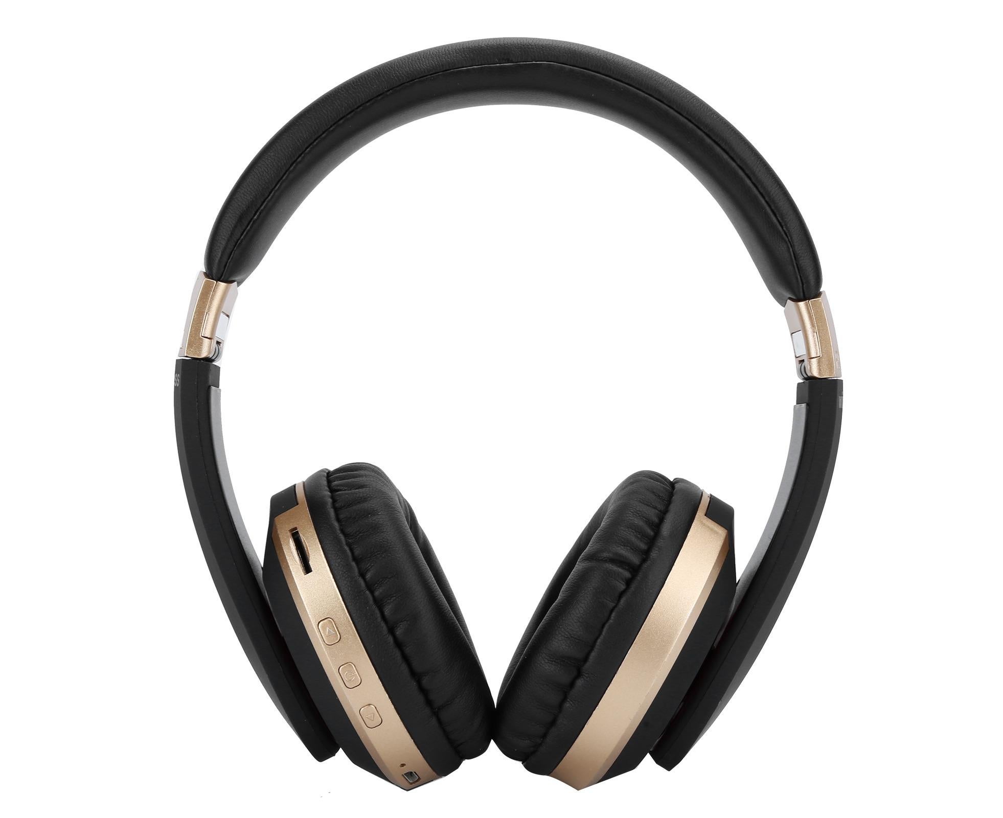 Foldable Bluetooth Headset Wireless Over Ear Stereo Headsets with Mic Gaming HeadphoneGold - Image 3