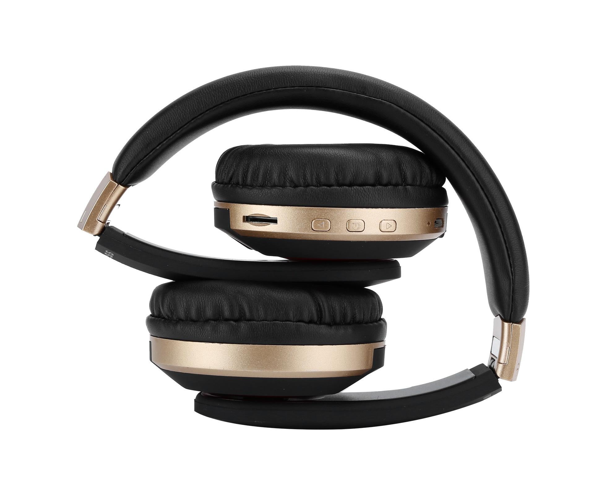 Foldable Bluetooth Headset Wireless Over Ear Stereo Headsets with Mic Gaming HeadphoneGold - Image 6