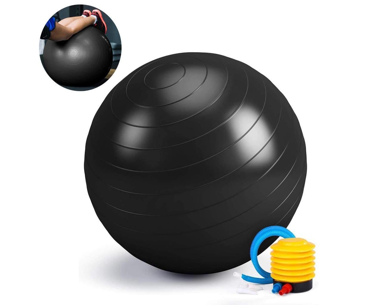 Anti-Burst Exercise Ball, Fitness & Yoga Ball Supports with Quick Pump for Gym, Chair - Diameter 65 cm - Image 1
