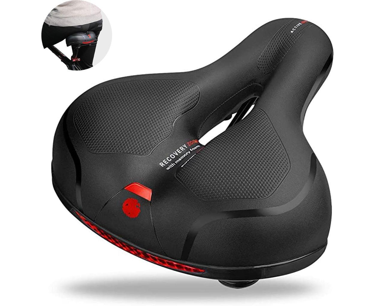 Bicycle Saddle, Memory Foam Gel Bicycle Saddle, Ergonomic Hollow Saddle, Waterproof And Breathable Saddle For Men And Women - Image 1