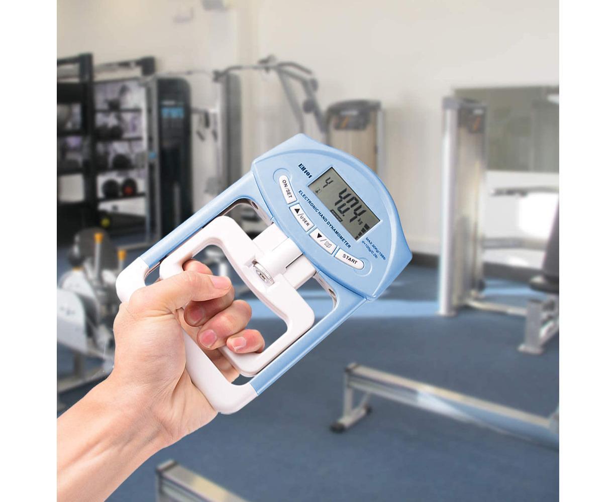 Digital Hand Dynamometer Grip Strength Measurement Meter Auto Capturing Electronic Hand Grip Power - Blue - Image 8