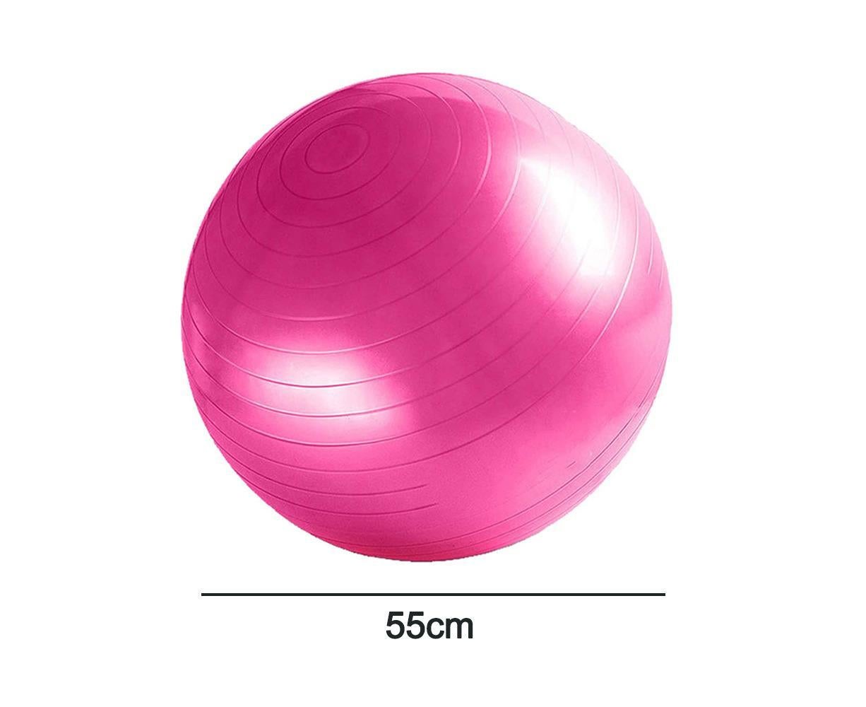 Exercise Ball, Yoga Ball Chair with Quick Pump, Stability Fitness Ball for Birthing & Core Strength Training & Physical Therapy - Pink - Image 5