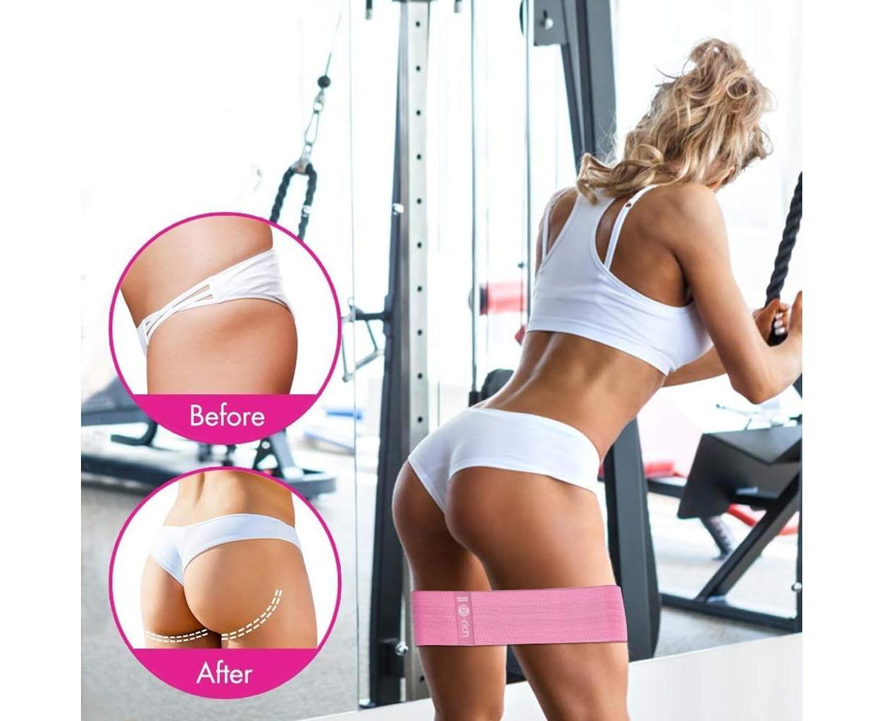 Fitness band [set of 3] Fitness bands / resistance bands set Loop band for 3 resistance levels for buttocks and legs, resistance hip bands - Image 3