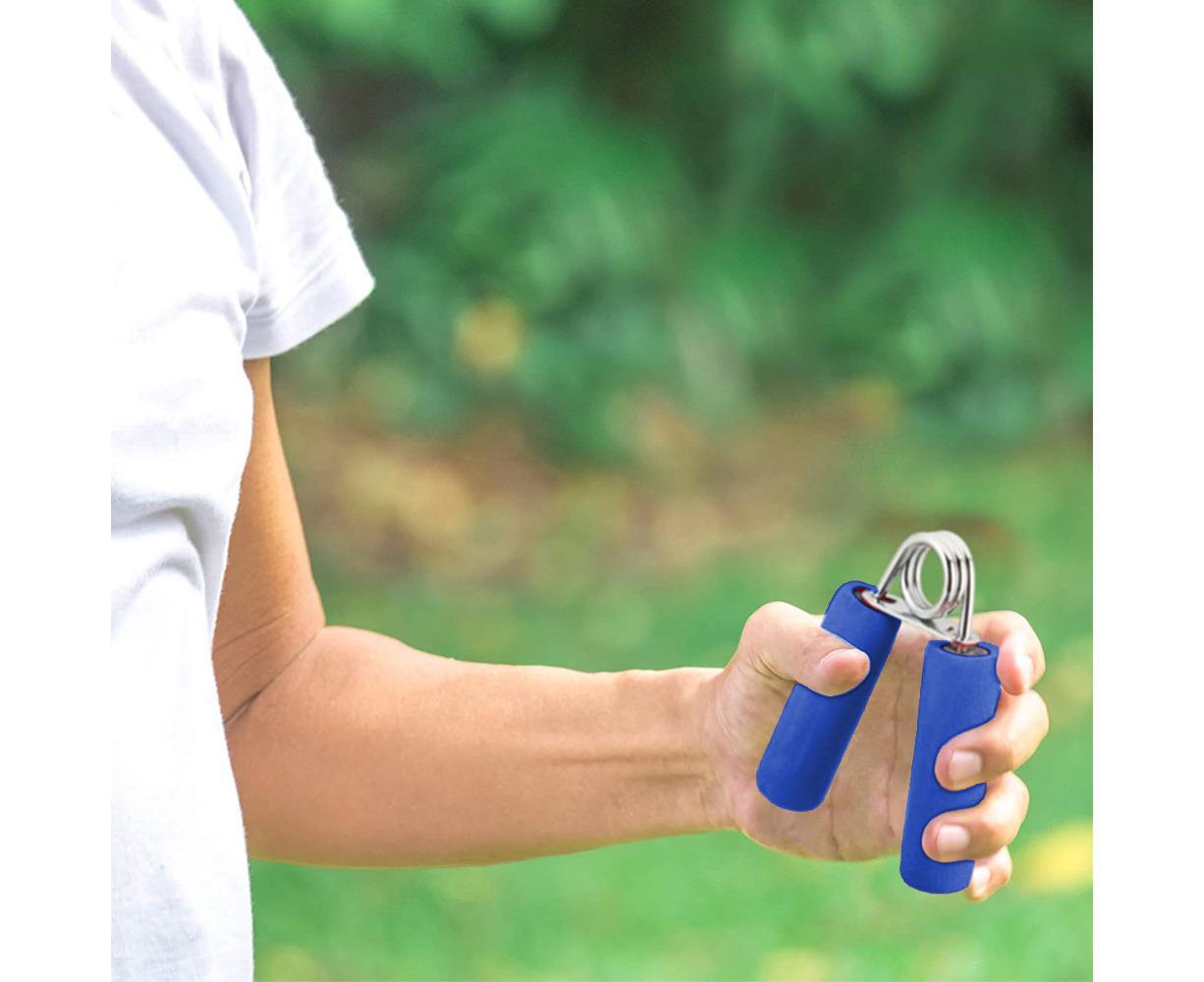 Hand Grip Strengthener,Develop Hand and Forearm Grip Strength for Peak Performance in Sports. Perfect Equipment for Gyms - Bonus Foam Sleeves - Blue - Image 3