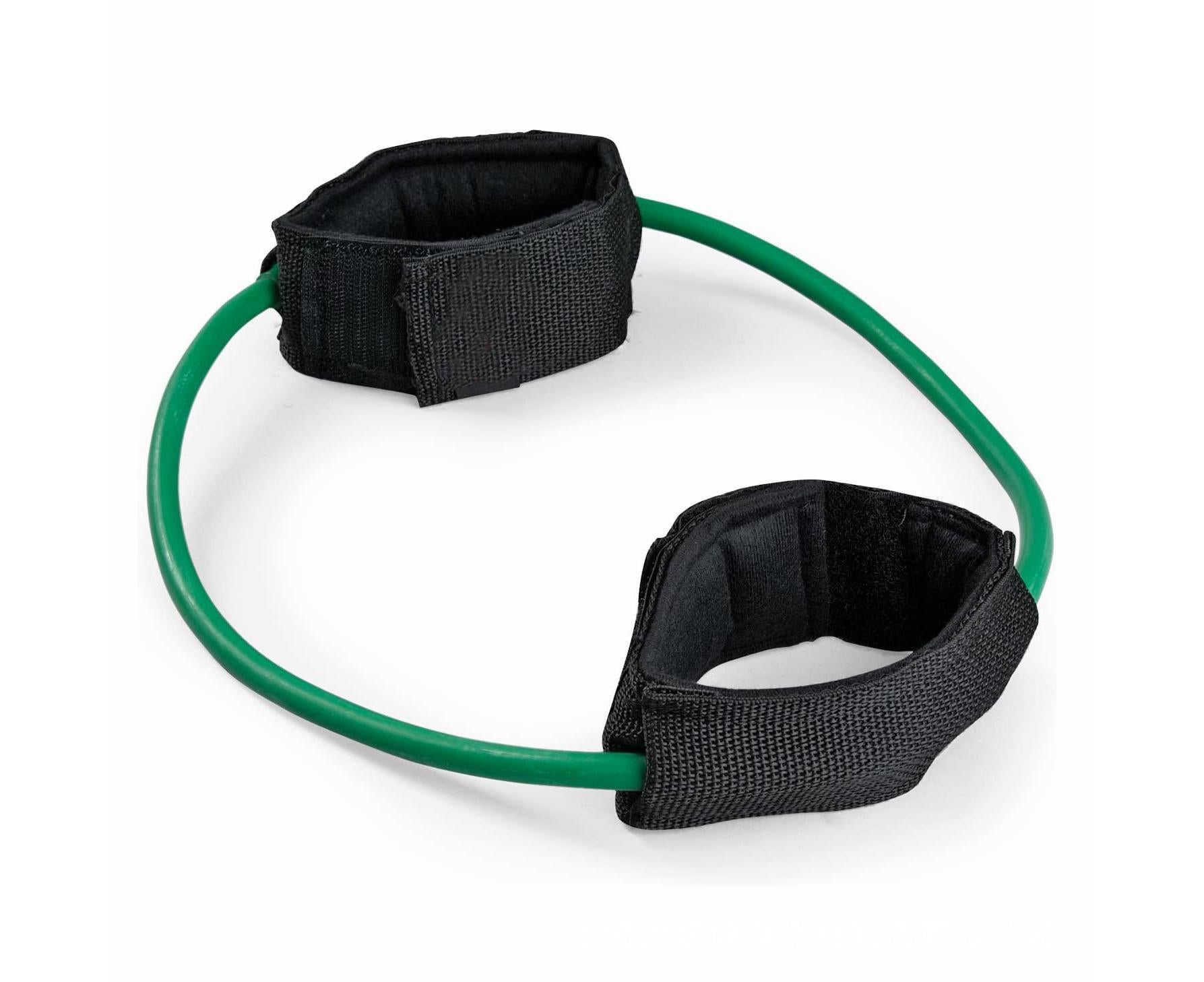 Leg Resistance Band Exercise Cord with Non-Slip Padded Ankle Cuffs - Green - Image 1