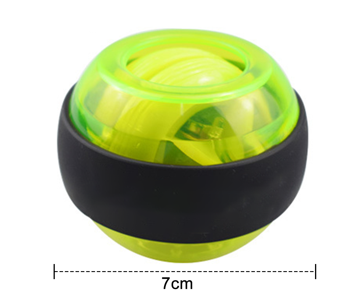 Metal Core Wrist Exerciser Wrist Strengthener Gyro Ball with LED Light - Green - Image 3