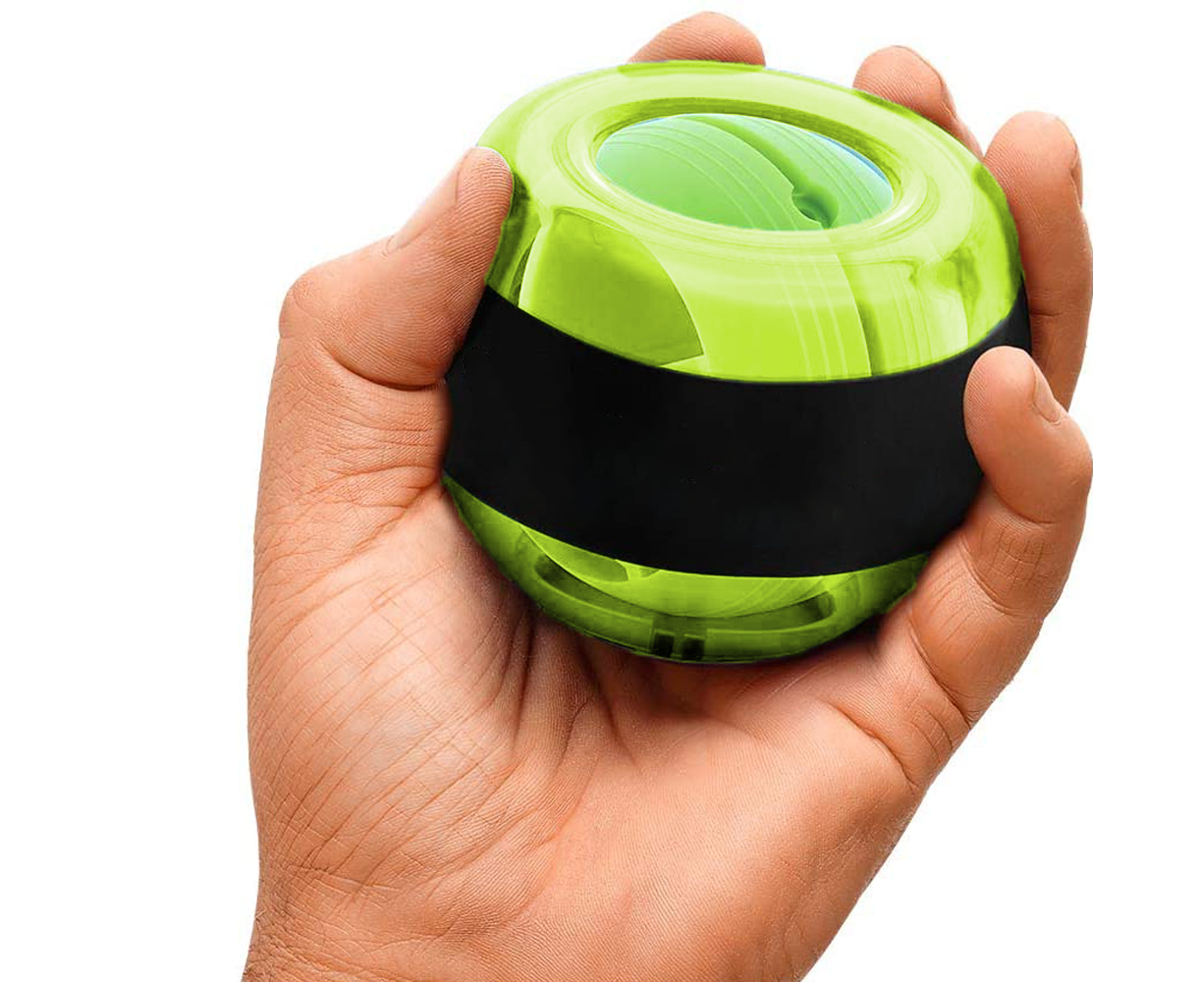 Metal Core Wrist Exerciser Wrist Strengthener Gyro Ball with LED Light - Green - Image 5