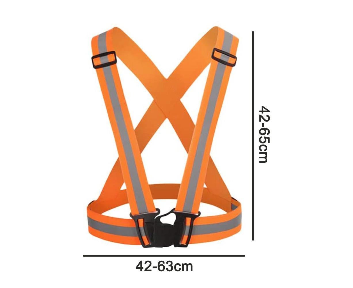 Reflective Gear with Hi-Visibility Bands for Running Jogging,Walking,Cycling - Orange - Image 5