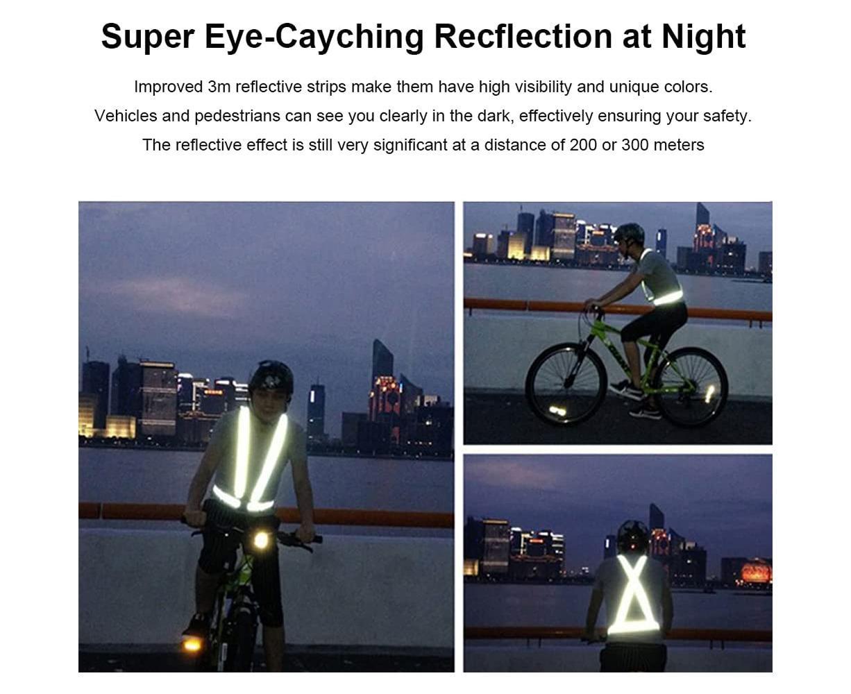 Reflective Gear with Hi-Visibility Bands for Running Jogging,Walking,Cycling - Orange - Image 6