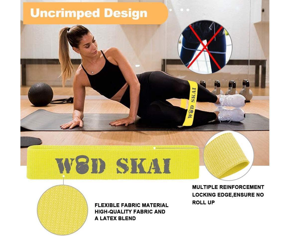 Resistance Exercise Fabric Bands, Non-Slip Booty Workout Bands for Legs & Butt and Glutes, 5 Levels Fitness Training Bands - Image 3
