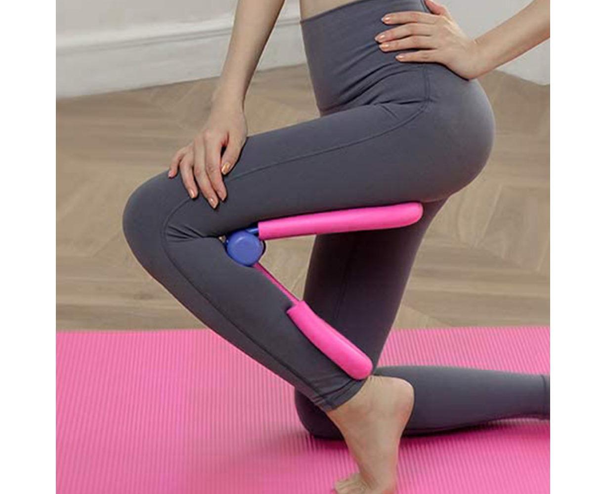 Thigh Master Trainer Exerciser, Thigh Trimmer Leg Exercise Thin Legs Training Device Weight Loss Home Gym Trainer Equipment for Women and Men - Pink - Image 4