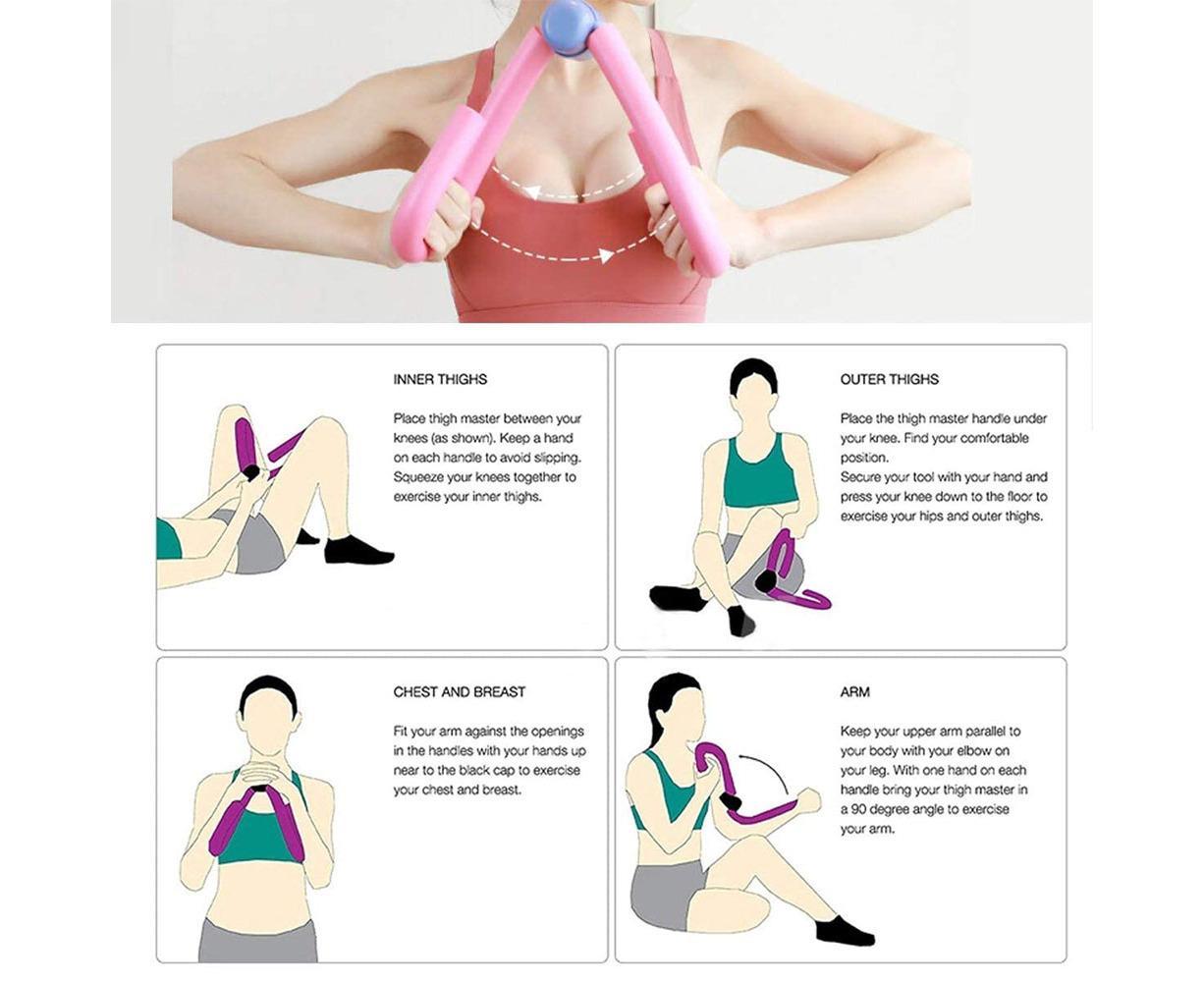 Thigh Master Trainer Exerciser, Thigh Trimmer Leg Exercise Thin Legs Training Device Weight Loss Home Gym Trainer Equipment for Women and Men - Pink - Image 8