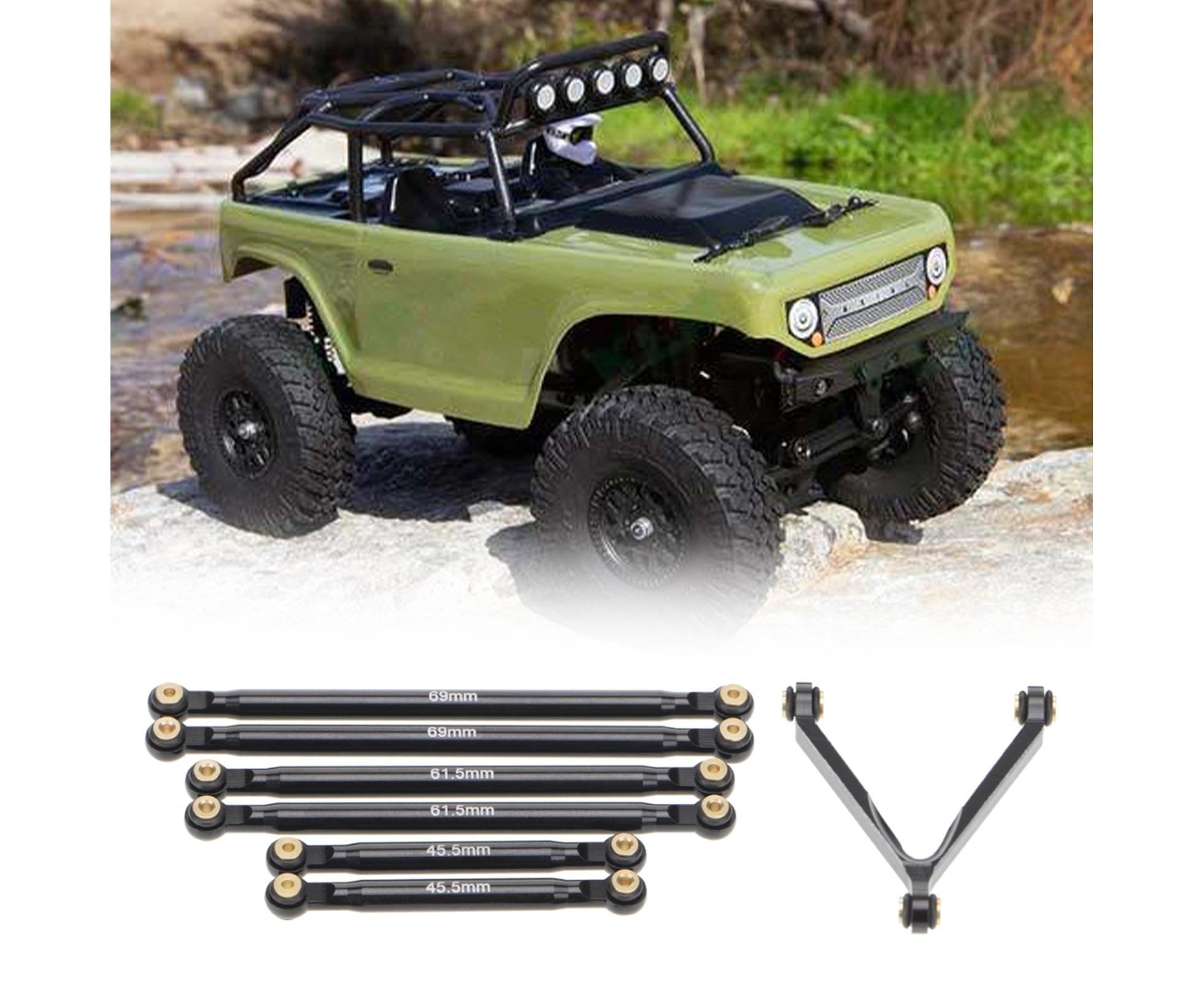 1 Set Tie Rod Kit Upgrade Replacement Black Perfect Matching Rod Link Linkage Kit for Axial SCX24 Accessories - Image 1