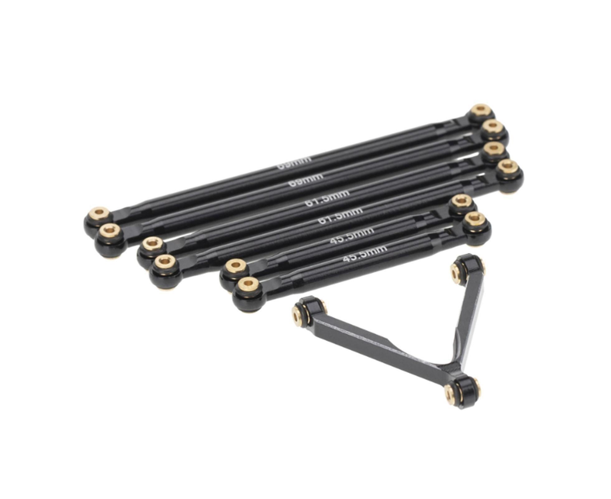 1 Set Tie Rod Kit Upgrade Replacement Black Perfect Matching Rod Link Linkage Kit for Axial SCX24 Accessories - Image 2