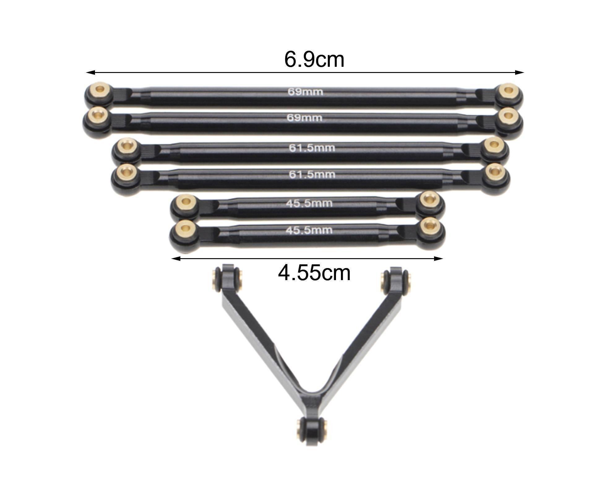1 Set Tie Rod Kit Upgrade Replacement Black Perfect Matching Rod Link Linkage Kit for Axial SCX24 Accessories - Image 6