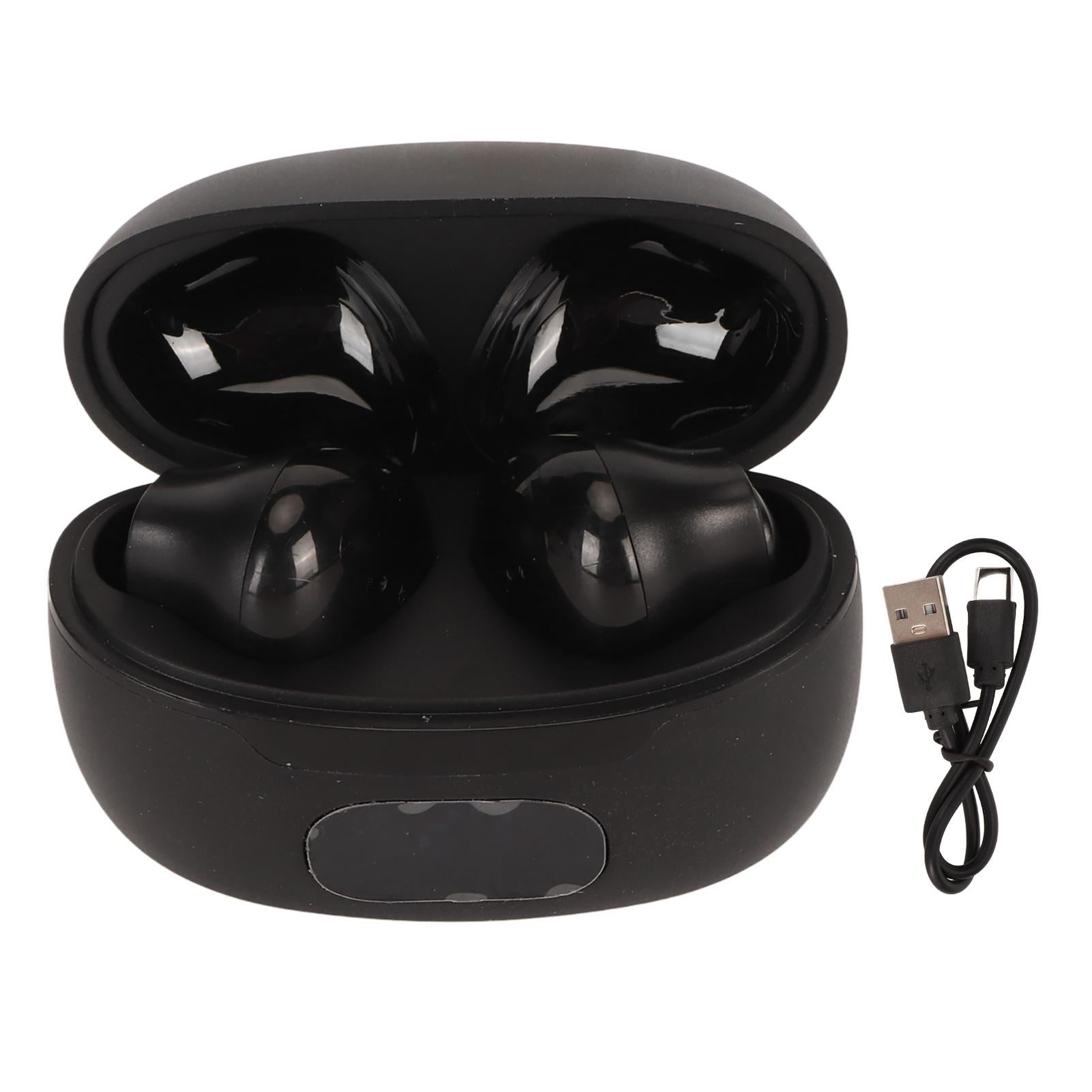 Bluetooth Translator Earbuds Noise Reduction 74 Languages 70 Accents Wireless Translator Earbuds with Digital Display Black - Image 1