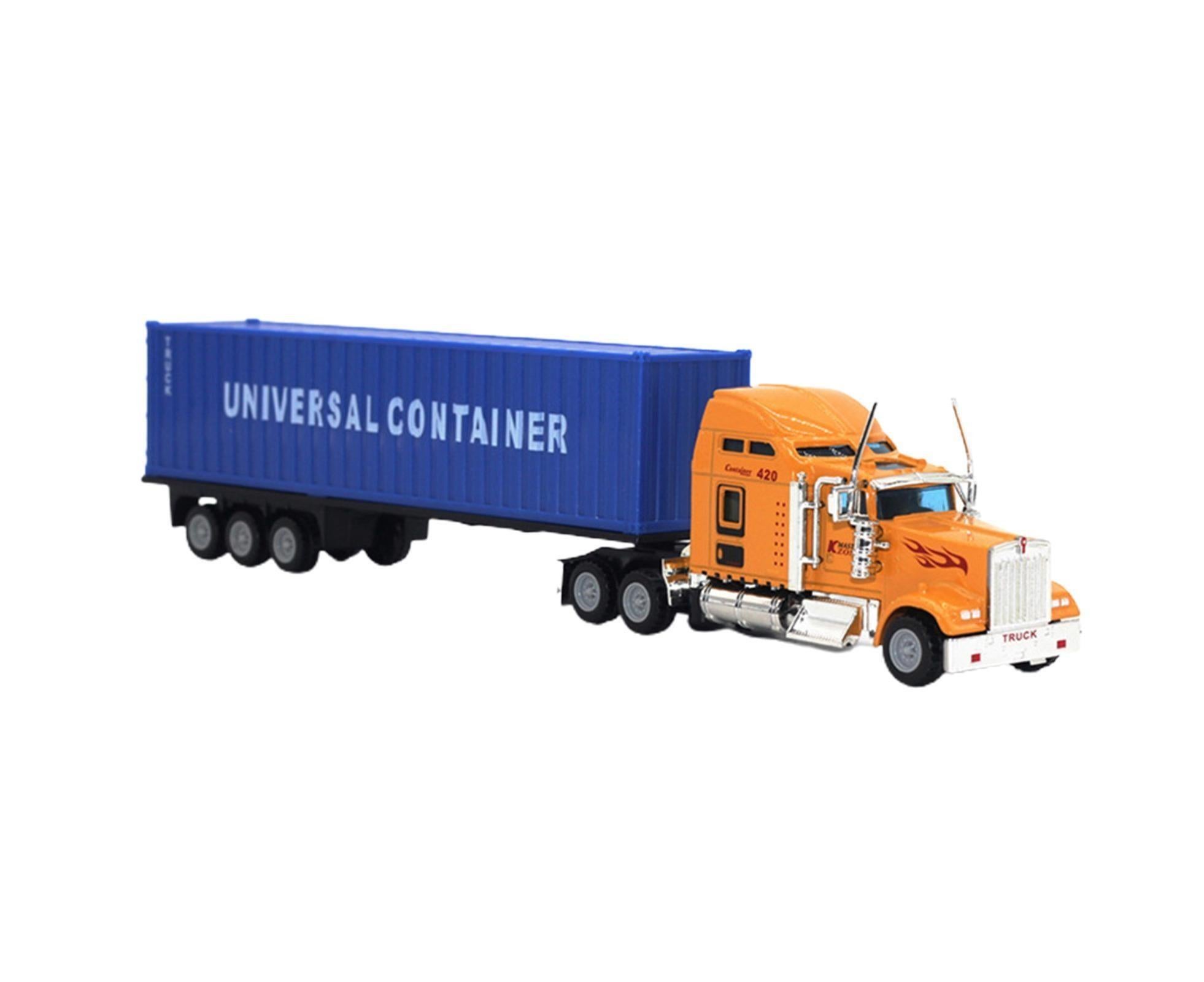1:65 Alloy Truck Model Realistic Simulated Detailed American Super Long Transport Truck Model for Adults - Image 2