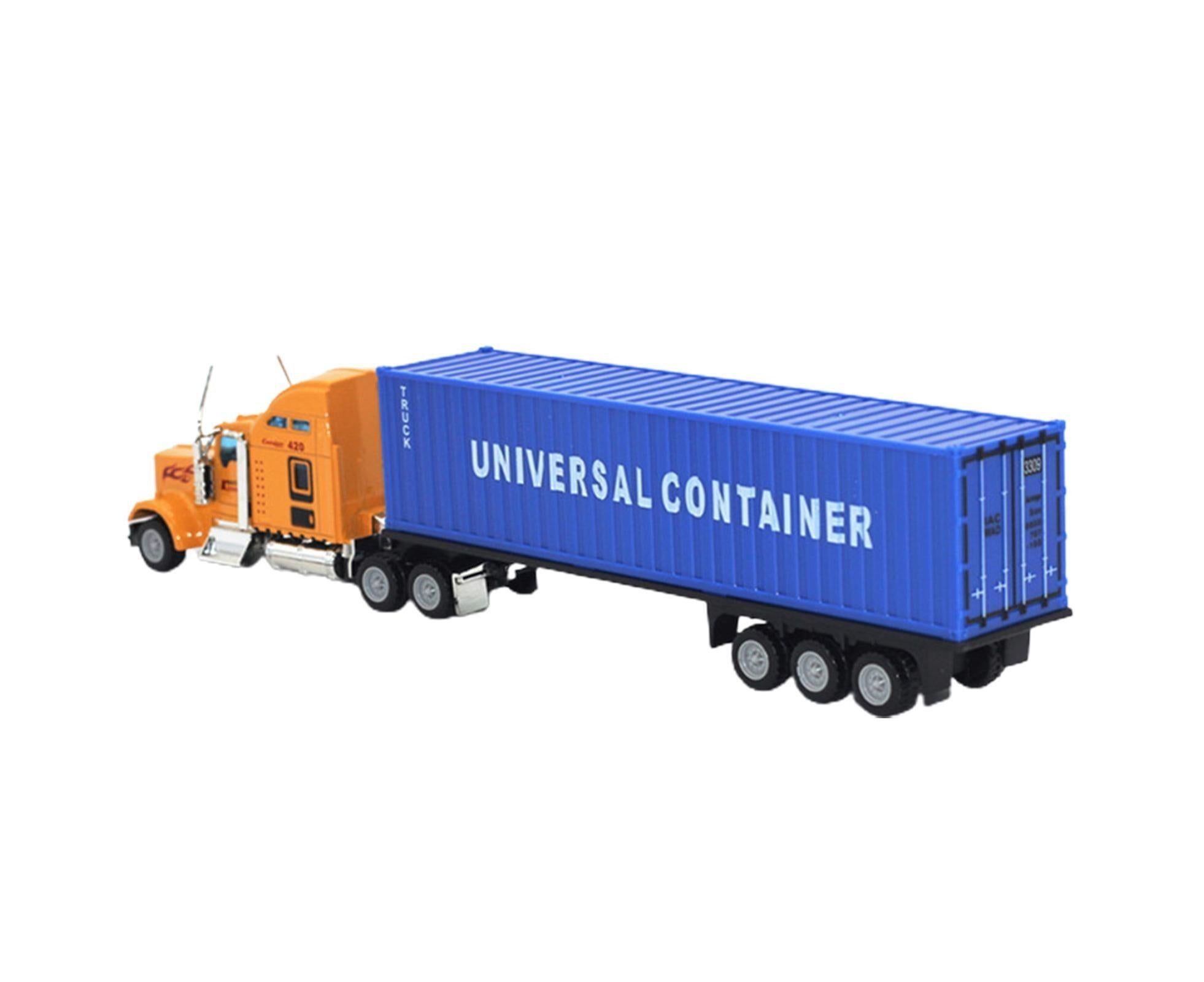 1:65 Alloy Truck Model Realistic Simulated Detailed American Super Long Transport Truck Model for Adults - Image 3