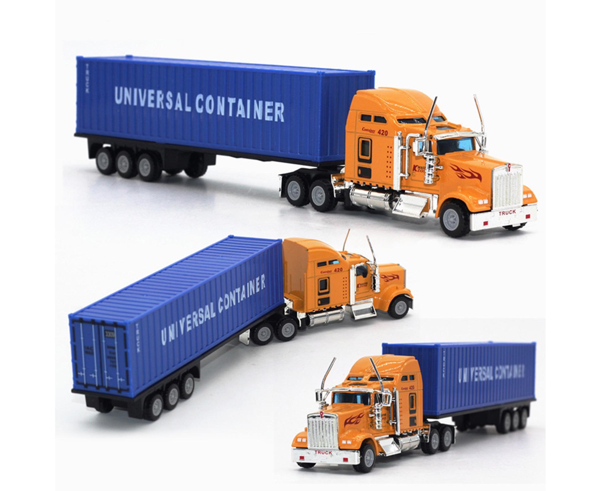1:65 Alloy Truck Model Realistic Simulated Detailed American Super Long Transport Truck Model for Adults - Image 4