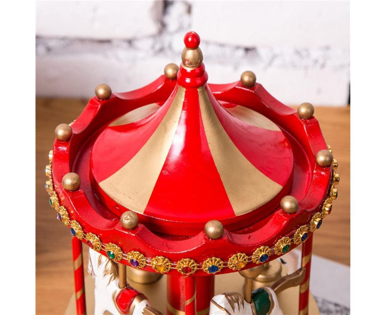 Carousel Music Box - Red Carousel Music Box - Image 7