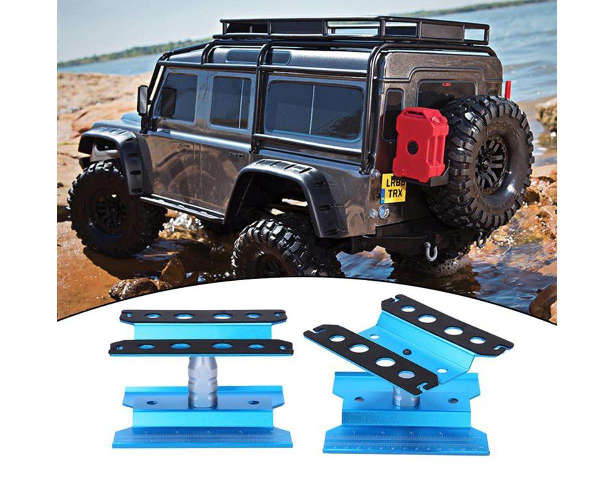 Metal Repair Station Stand Platform for 1/8 1/10 1/16 Remote Control Crawl Car Blue - Image 3