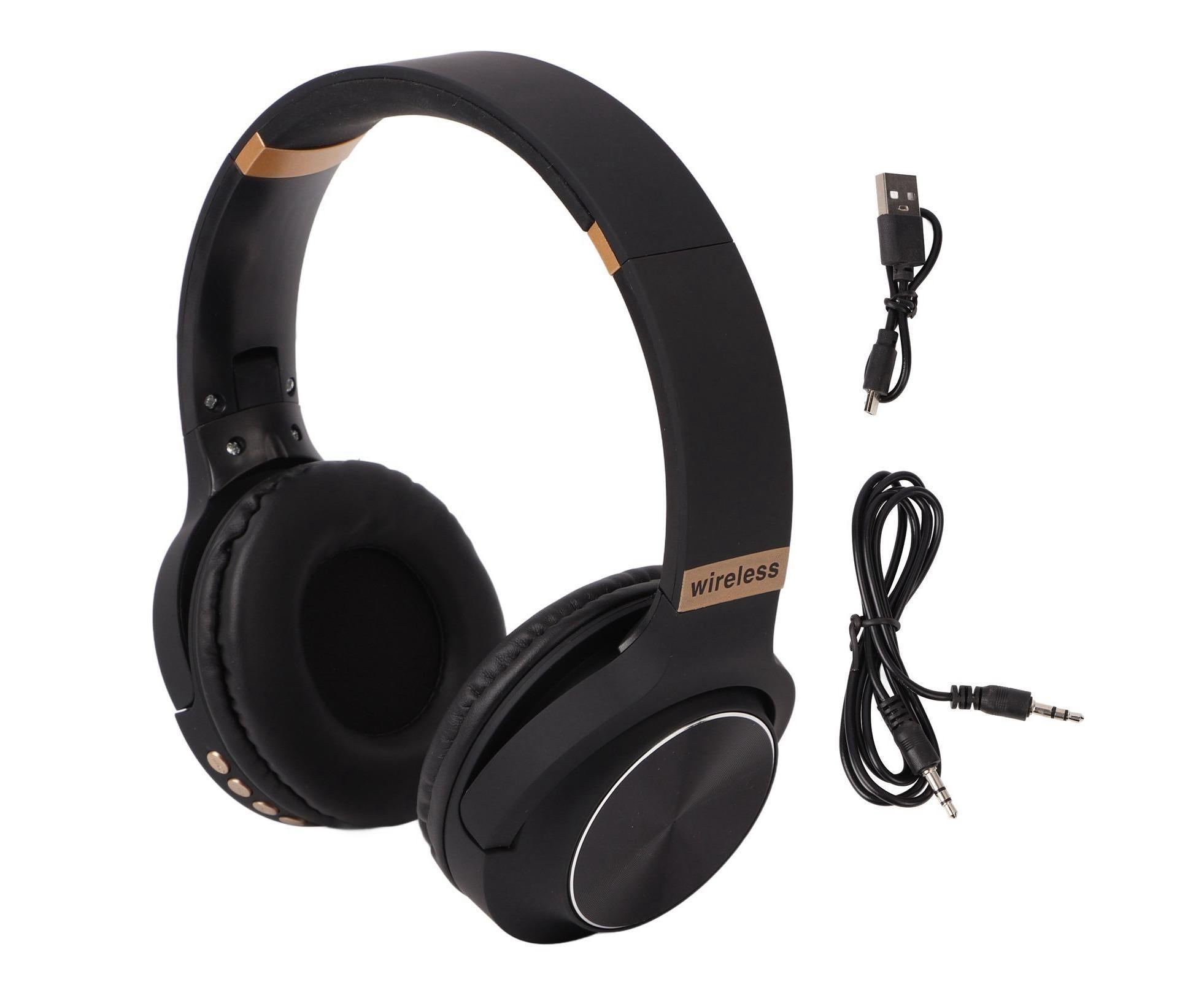 Foldable Bluetooth Headset Multifunction Noise Canceling HiFi Stereo Wireless Bluetooth Headphones Black - Image 7